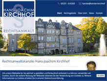 Tablet Screenshot of kanzlei-kirchhof.de